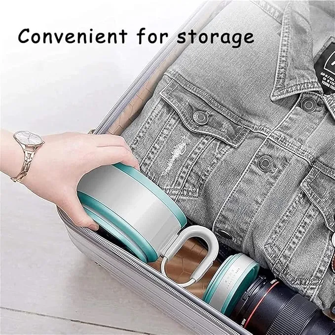 Kettles, 0.6L Portable Kettle for Travel, Collapsible Travel Kettle Bpa-Free, Mini Kettles, Foldable - 100~240V, Touch Screen Temperature Control, Led Display,