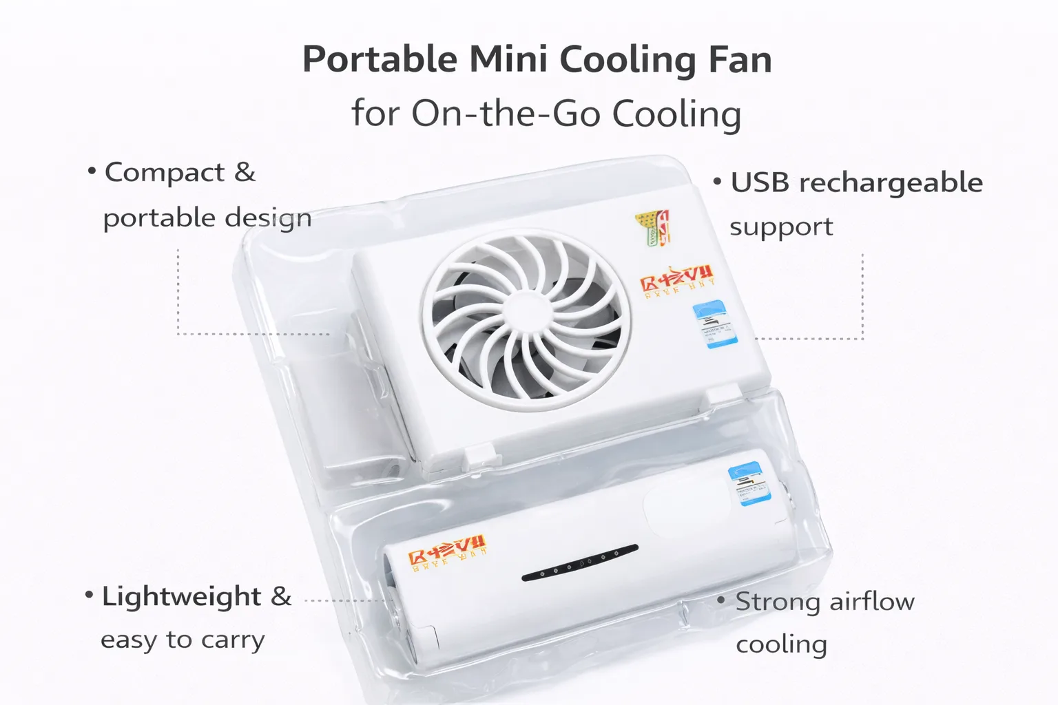 Portable Mini Cooling Fan with USB Charging