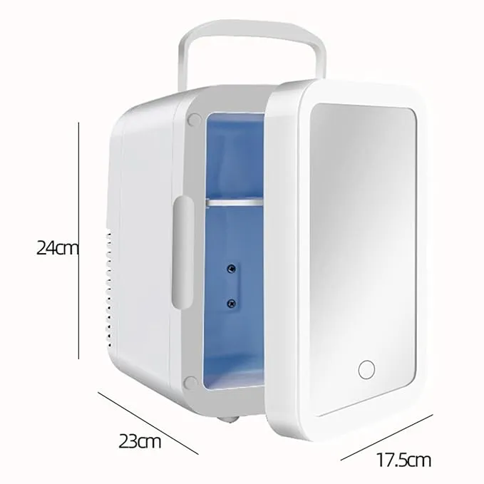 Mini Fridge with LED Makeup Mirror Car Refrigerator for Food Skincare Beauty | Major Appliances | Refrigerators & Freezers | Mini Fridges