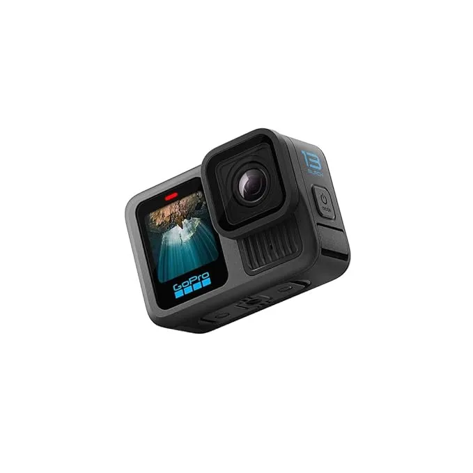 HERO13 Black - Waterproof Action Camera with 5.3K60 Video, 27MP Photo + Compatability with HB-Series Lenses