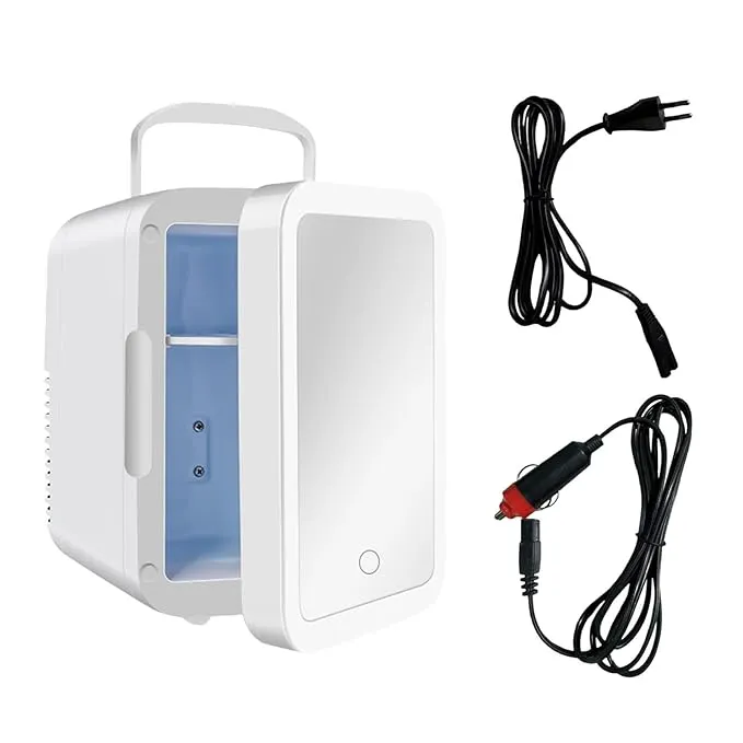 Mini Fridge with LED Makeup Mirror Car Refrigerator for Food Skincare Beauty | Major Appliances | Refrigerators & Freezers | Mini Fridges