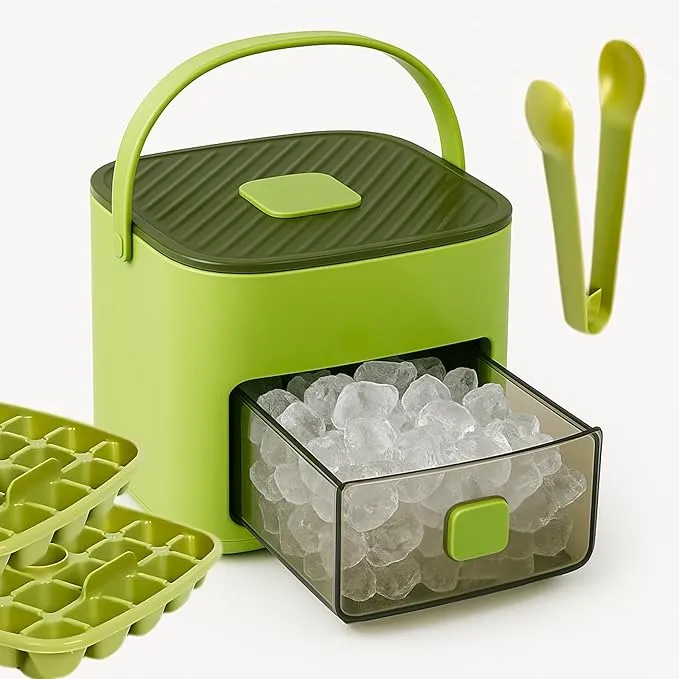 Ice Cube Trays for Freezer - Ice Trays with Lid Covered Ice Maker Trays for Drinks Smoothies Juices Easy Release Ice Cube Trays with Lids for Freezer