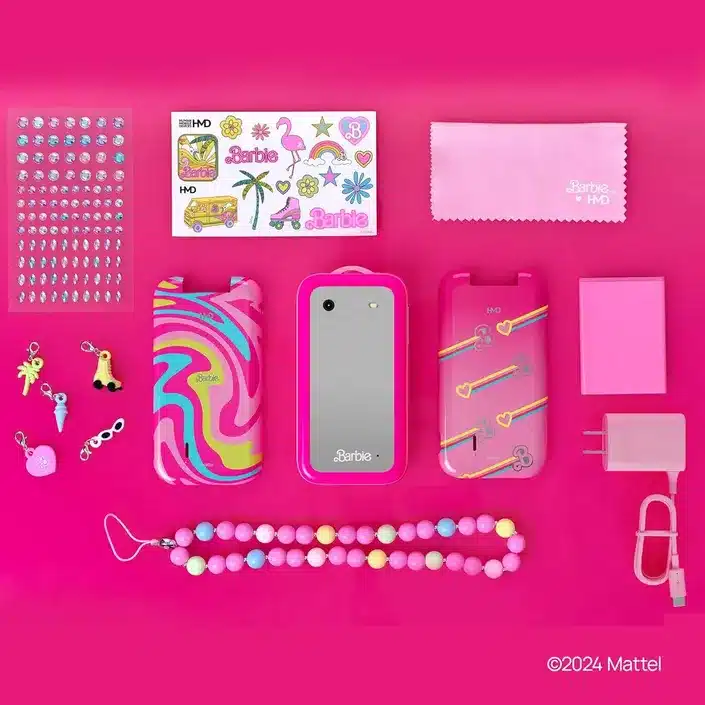 Refurbished HMD Barbie | Flip | Unlocked | KaiOS | Compatible with All Carriers | Power Pink