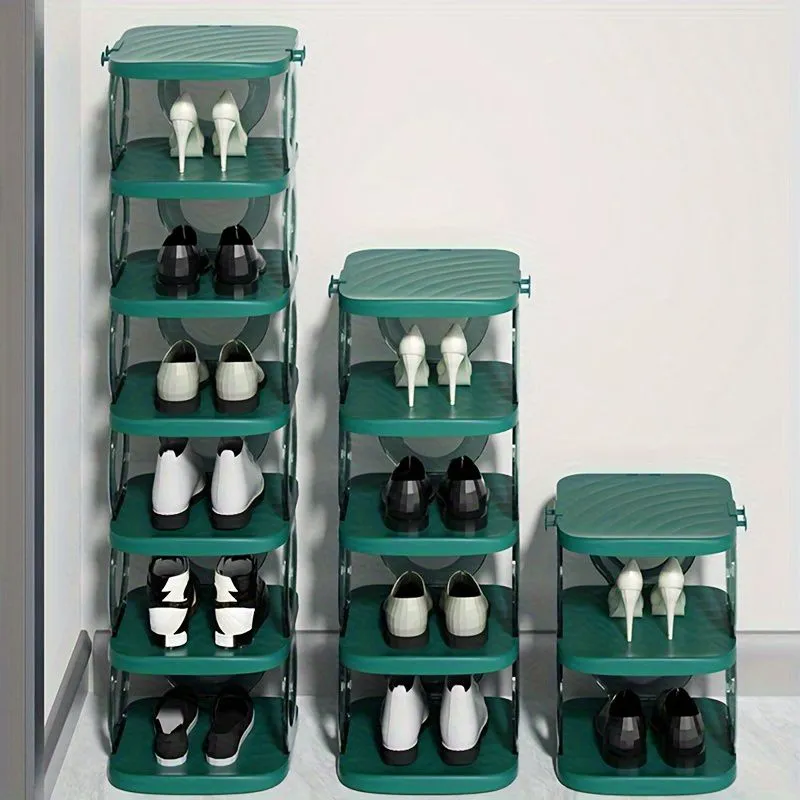 Multi-Purpose Stackable Shoe Rack Adjustable Slots