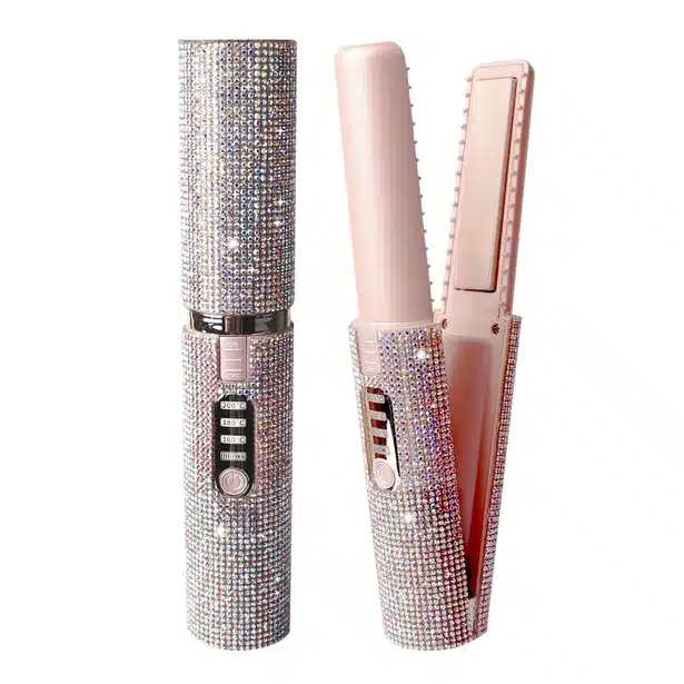 Luxury Crystal Hair Straightener & Curler 2-in-1