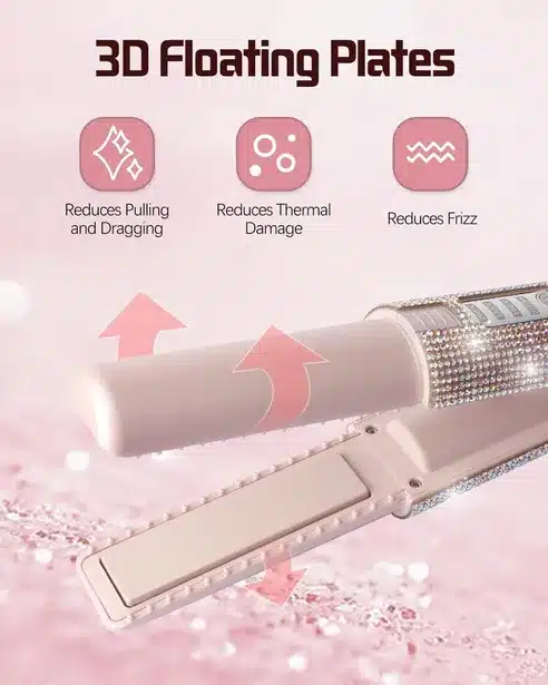 Luxury Crystal Hair Straightener & Curler 2-in-1