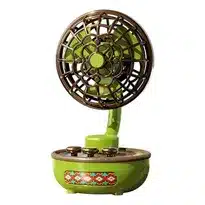 Vintage Mini Desk Fan with Decorative Base