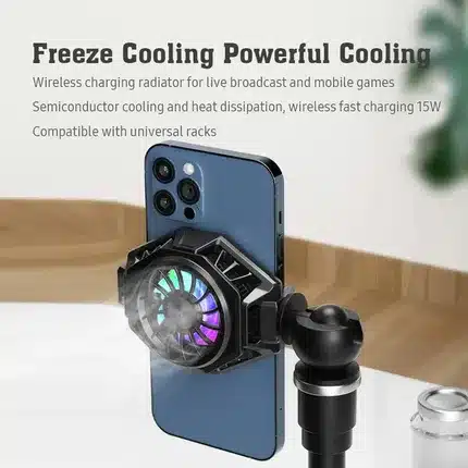 Magnetic Phone Cooling Fan with Wireless Charging