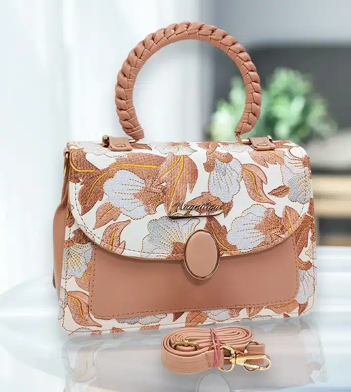 Floral Print Top Handle Sling Handbag