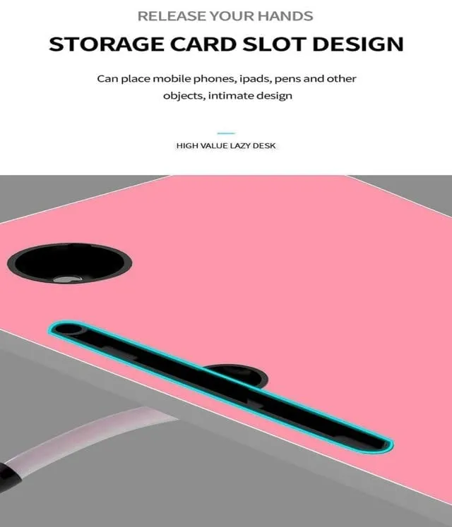 Stylish Multi-Purpose Portable Laptop Table, Foldable Wooden Desk for Bed Tray, Laptop Table, Study Table with Mug Holder, Ergonomic, Non-Slip Legs, Breakfast in Bed Table