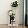 Flower Rack Plant Stand Flower Rack Holder T-Shaped Plant Stand Three-Layer Flower Stand Iron Flower Pot Holder Shelf Planter Display Organizer Garden Balcony