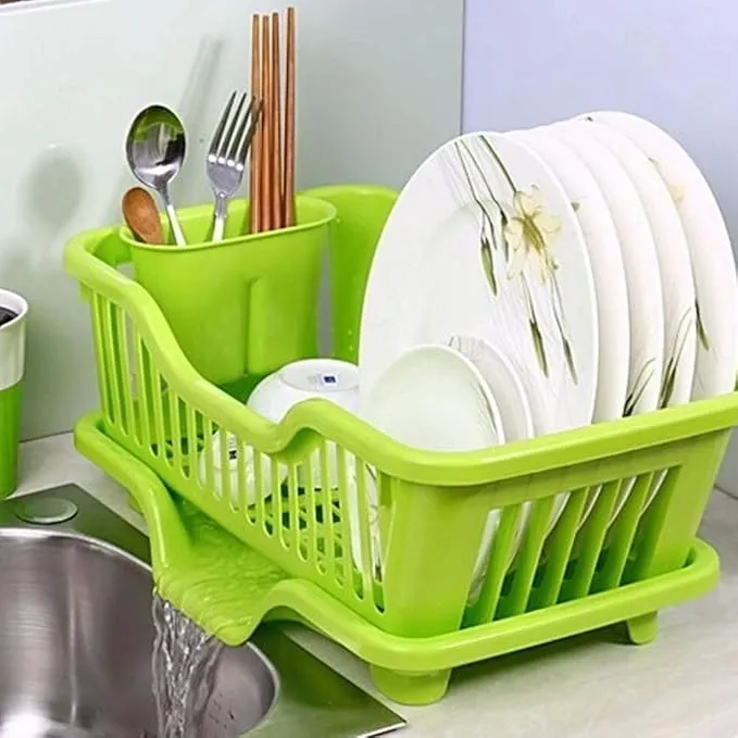 Utensil Drainer Drying Basket with Draining Tray After Wash Cutlery Fork Organizer