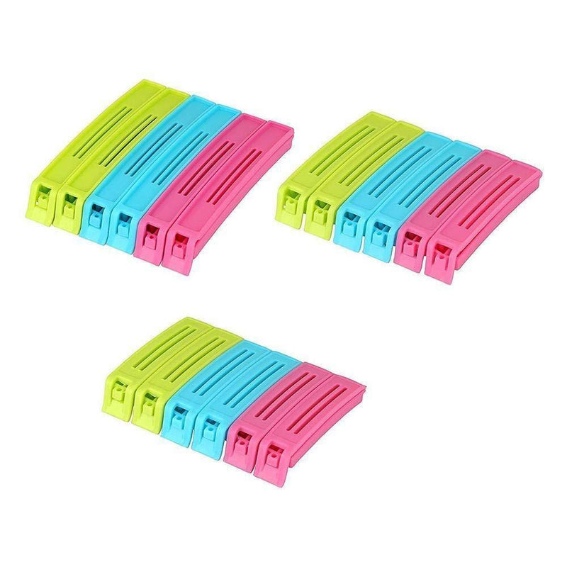 105 Plastic Snack Bag Clip Sealer Set (18 Pcs Multicolour)