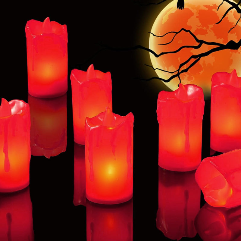 Flameless Melted Design Candles For Decoration (1 Pc)