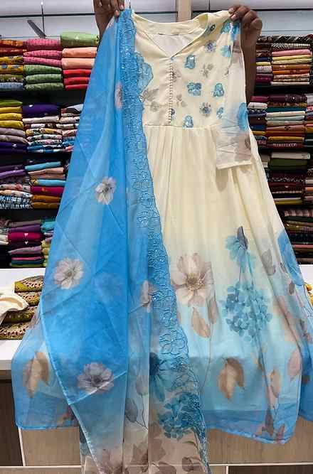 womans coton embroidry work kurta pant with dupatta set