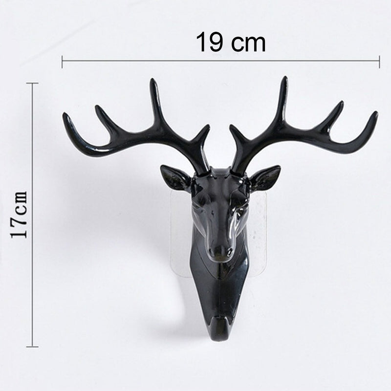 1743 Deer Head Self Adhesive Wall Door Hook Hanger