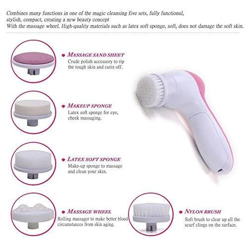 340 -5-in-1 Smoothing Body  Facial Massager (Pink)