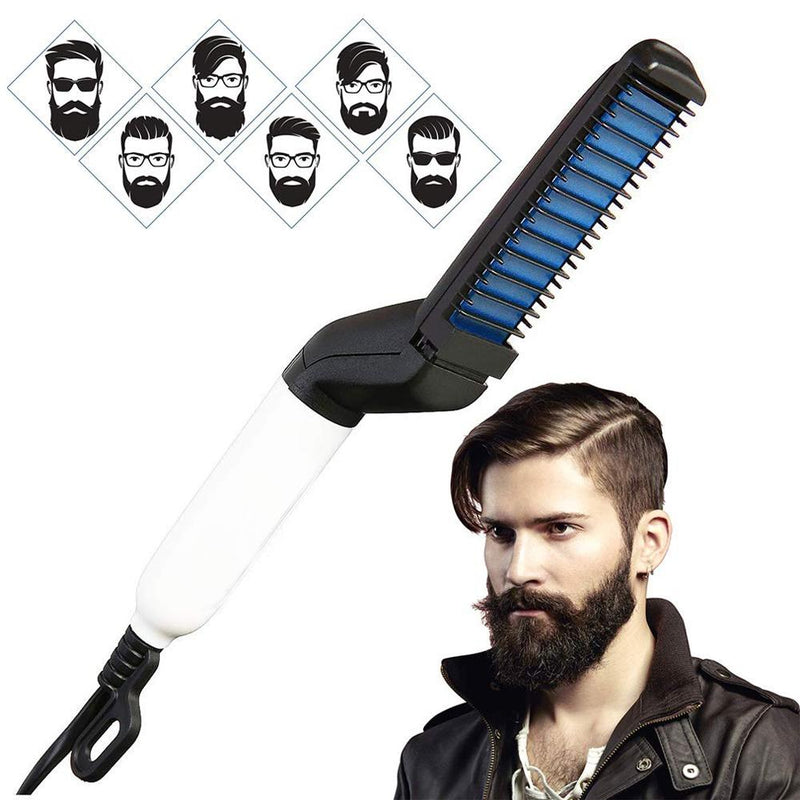 348 Mens Beard And Hair Curling Straightener (Modelling Comb)