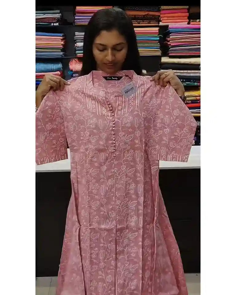 Pink Cotton Kurti