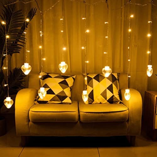 3387 8 Feet 12 Wish Ball String Led Lights With Color Box For Home Decoration Diwali  Wedding Led Christmas Light Indoor And Outdoor Light Festival Decoration  (Wishing Ball Warm White)