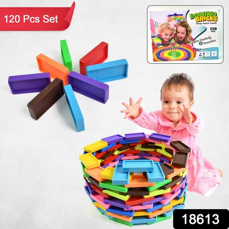 Kids 120 Domino Blocks Dominoes (120 Pcs Set)