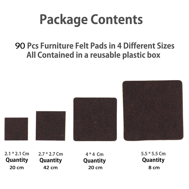 9030 Furniture Pad Square Felt Pads Floor Protector Pad For Home  All Furniture Use