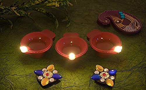 Water Sensor Diya Lights Electric Flameless & Smokeless LED Diyas