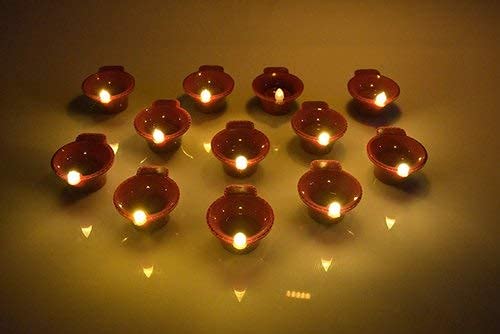 Water Sensor Diya Lights Electric Flameless & Smokeless LED Diyas