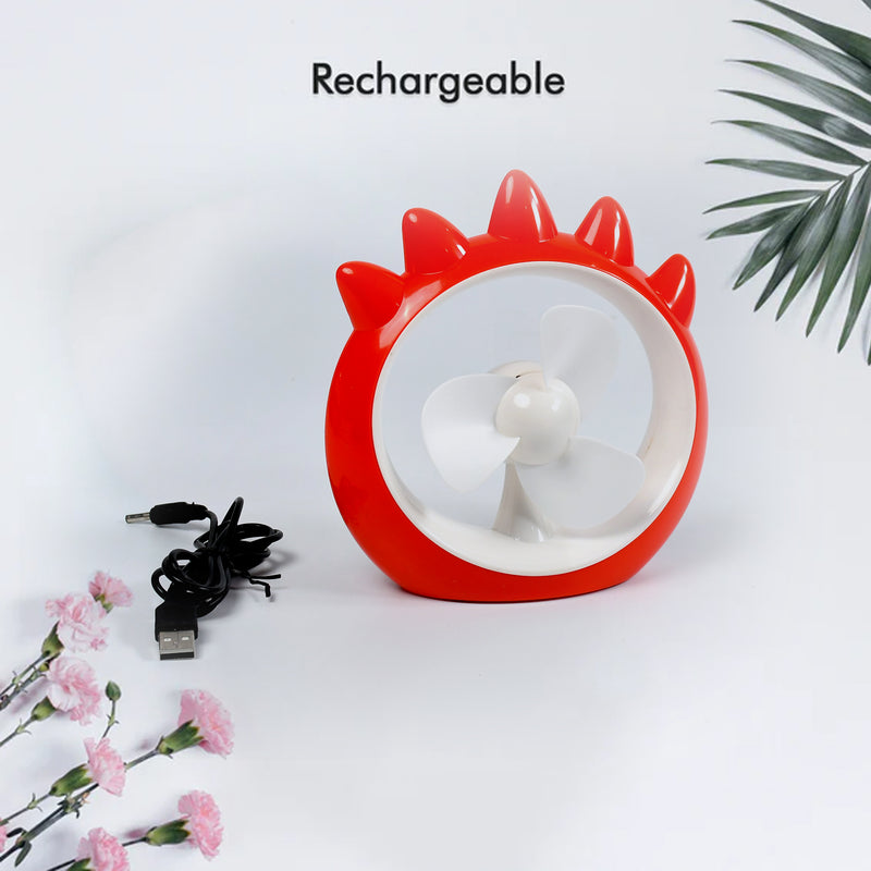 7713  Mini Desktop Fan Rechargeable Table Fan Handheld Fan Usb Fan Desk Fan Cooling Fan For Home  Office  Car  Multi Use Fan (Battery Not Include)