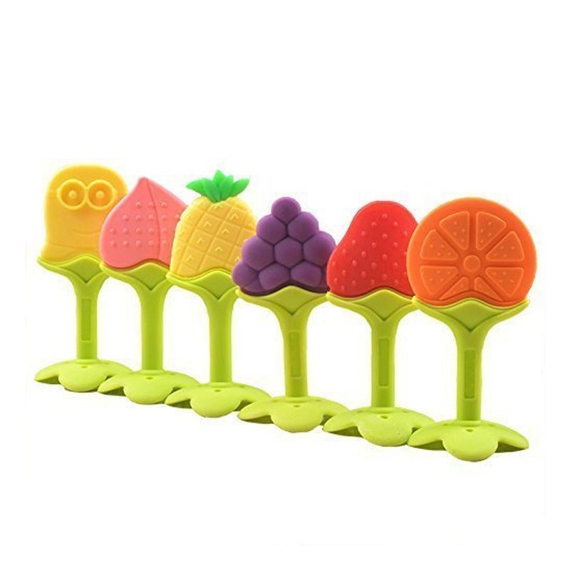 4490 Silicone Fruit Shape Teether Toy Food Grade Silicon Teether Use For Baby  Toddlers  Infants  Children