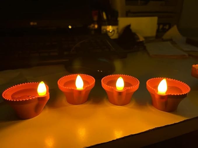 Water Sensor Diya Lights Electric Flameless & Smokeless LED Diyas