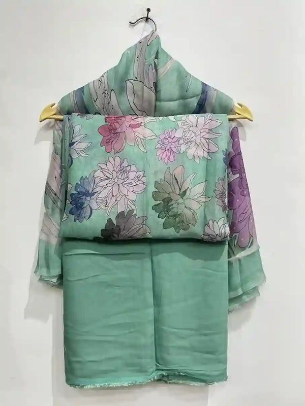 Beautiful prints organza Saree