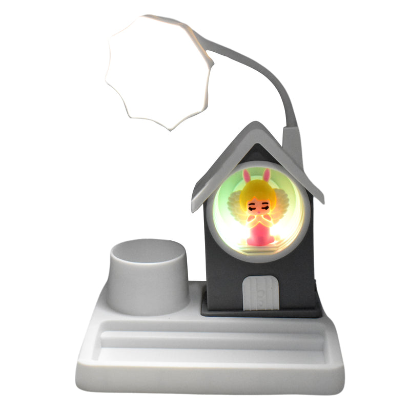 Cute Lovely Cartoon  Home Design With Plastic Base Led Desk Light Multi Color Changes (1 Pc)