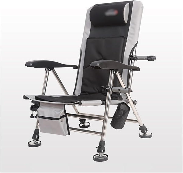 Folding Fishing Chair Adjustable Chair Back Leg Detachable Breathable Cushion Camping Beach Reclining Chair Camping Chair