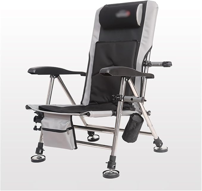 Folding Fishing Chair Adjustable Chair Back Leg Detachable Breathable Cushion Camping Beach Reclining Chair Camping Chair