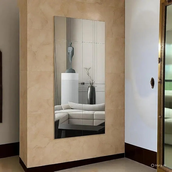 Square Mirror Wall Stickers, 15 x 15 cm, 10 Pieces