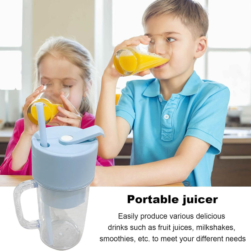 5841 2 In1 Portable Crusher Juicer With Handle  Straw For Smoothie Sipper Usb Rechargeable (340 Ml) 6 Stainless Steel Blades Compact Juicer Mixer Juicer Portable Fresh Juice Blender Portable Electric Juicer ( 340 Ml )