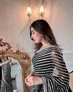 New Launching Black Sequence Saree