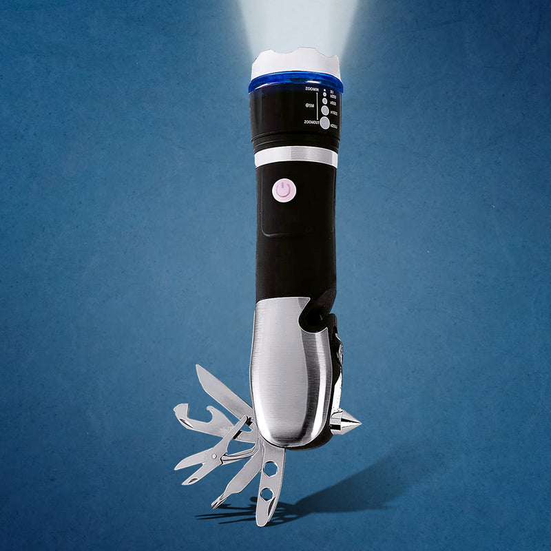 Battery Operated Multi Tool Led Flashlight All In One Tool Light (1 Pc  Battery Not Included)