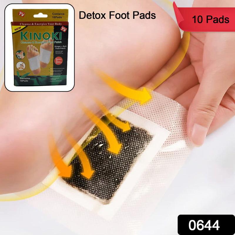 644 Kinoki Cleansing Detox Foot Pads Ginger  Salt Foot Patch -10pcs (Free Size White)