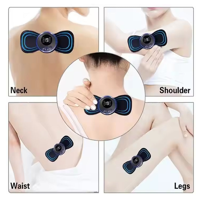 Butterfly Electric Neck Massager Cordless Full Body Massage With Remote Controller (1 Pc)