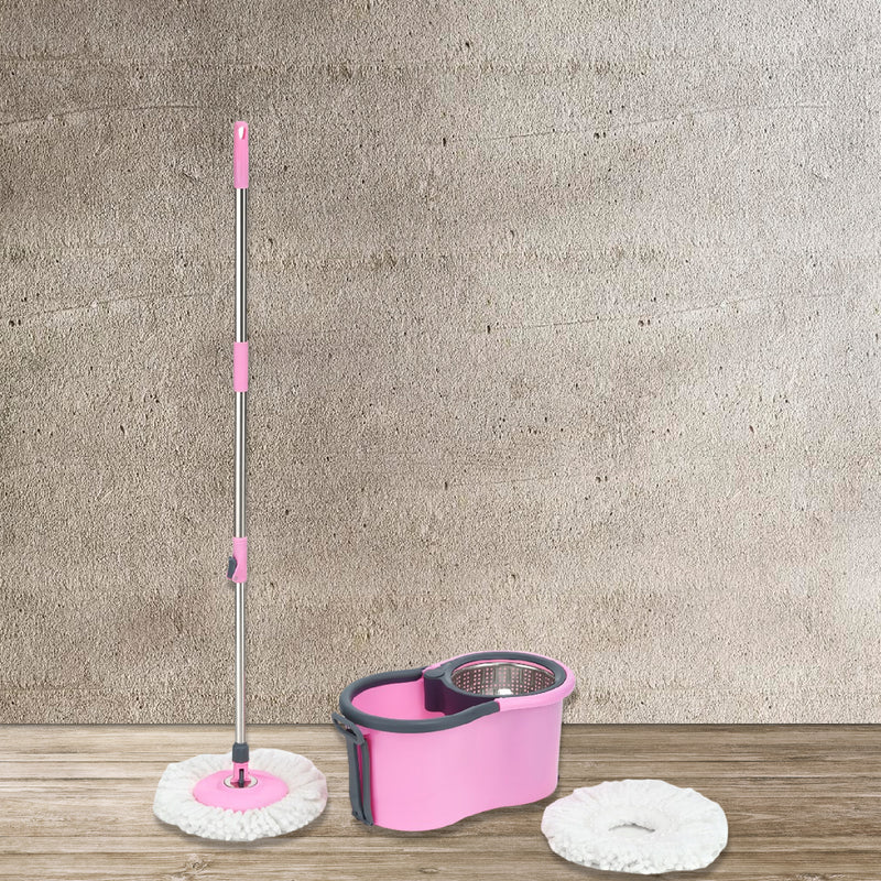 4942 Quick Spin Mop With Steel Spin Bucket Floor Cleaning Easy Wheels  Big Bucket Floor Cleaning Mop With Bucket