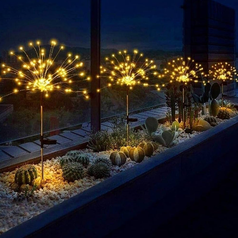 Colorful Multi Led Outdoor Solar Garden Lights (4 Pcs Set)