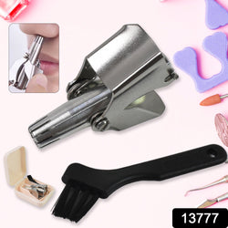 Nose Hair Clipper Stainless Steel Hair Remover (1 Pc  With Brush  Plastic Case)