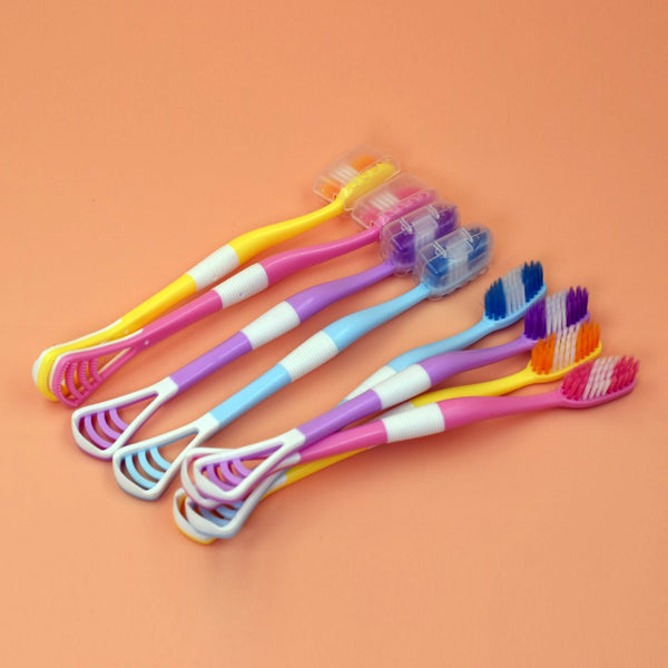 6150 8 Pc 2 In 1 Toothbrush Case Widely Used In All Types Of Bathroom Places For Holding And Storing Toothbrushes And Toothpastes Of All Types Of Family Members Etc.