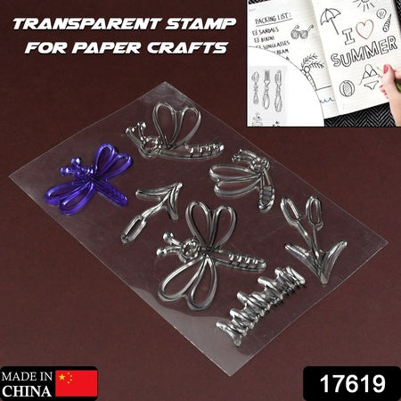 Reusable Rubber Stamp Tpr Stamp Diy Accessories Good Stamping Effect Diy Transparent Stamp Stick Repeatedly For Envelope For Diary For Invitation Letter Photo Album Decoration For Paper Crafts (Mix Design  1 Set)