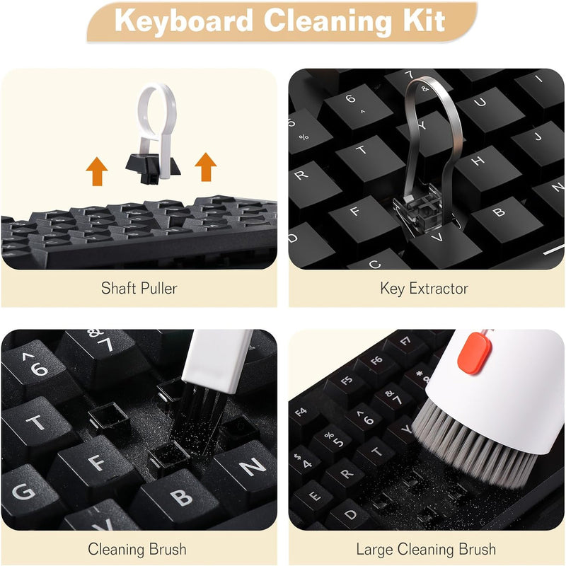 12908 Keyboard Cleaner Kit 20-in-1 Laptop Phone Screen Cleaning Kit Keyboard Cleaning Kit With Electronic Cleaning Brush Spray For Airpods Pro Ipad Iphone Pro Camera Computer Cleaning