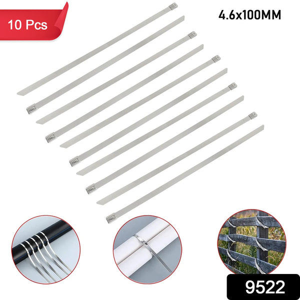 Stainless Steel Cable Tie  (4.6x100mm  10 Pcs Set)