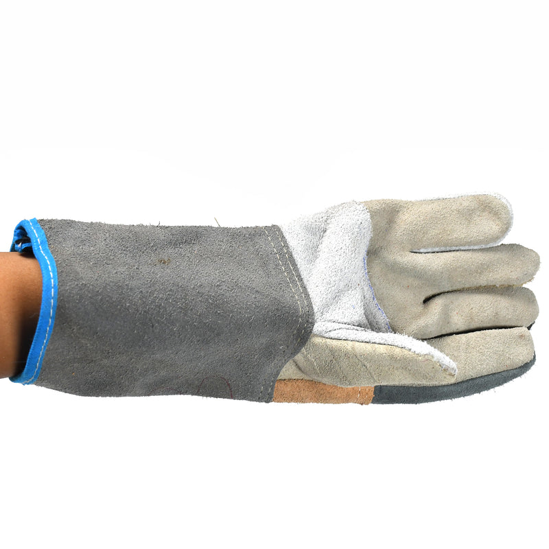 0704 Industrial Heavy Duty Welding Leather Glove With Inner Lining Heat And Abrasion Resistance Glove (1 Pc )