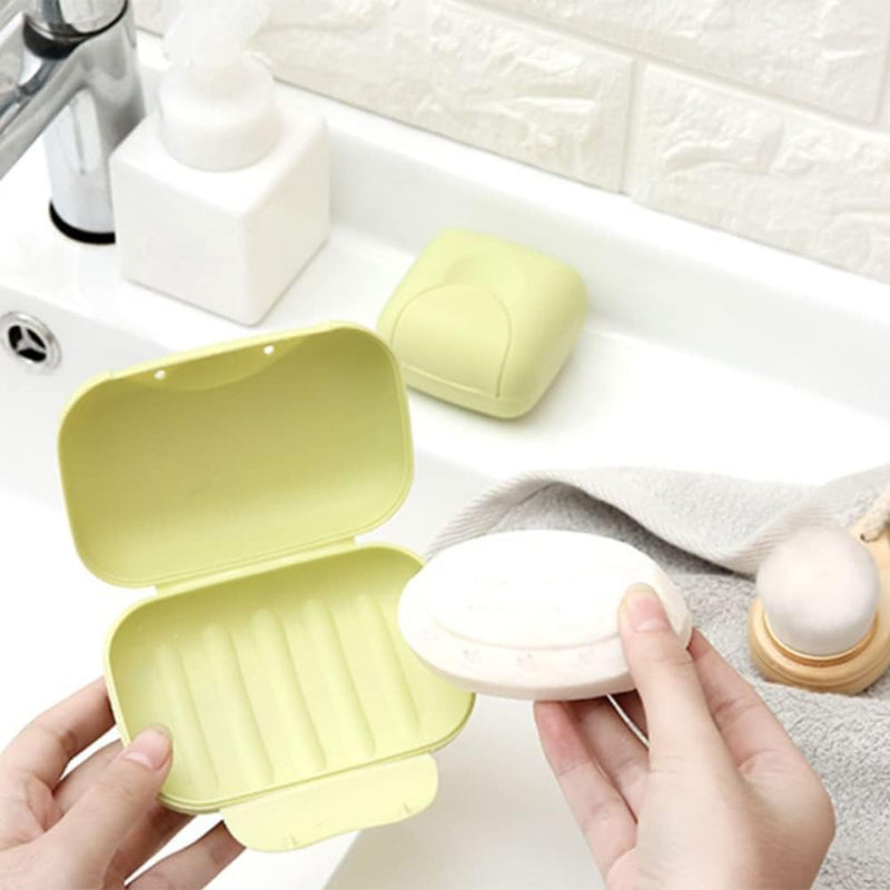 4592 Travel Soap Case Box Plastic Soap Box With Cover Waterproof Leakproof Soap Dish For Bathroom  Travel Use (1pc)